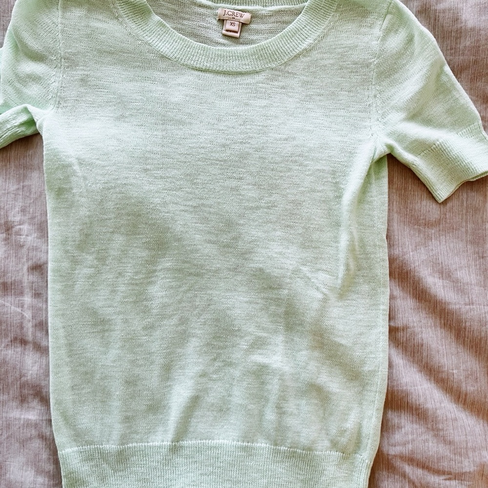 J. Crew Mint Green Knit Top